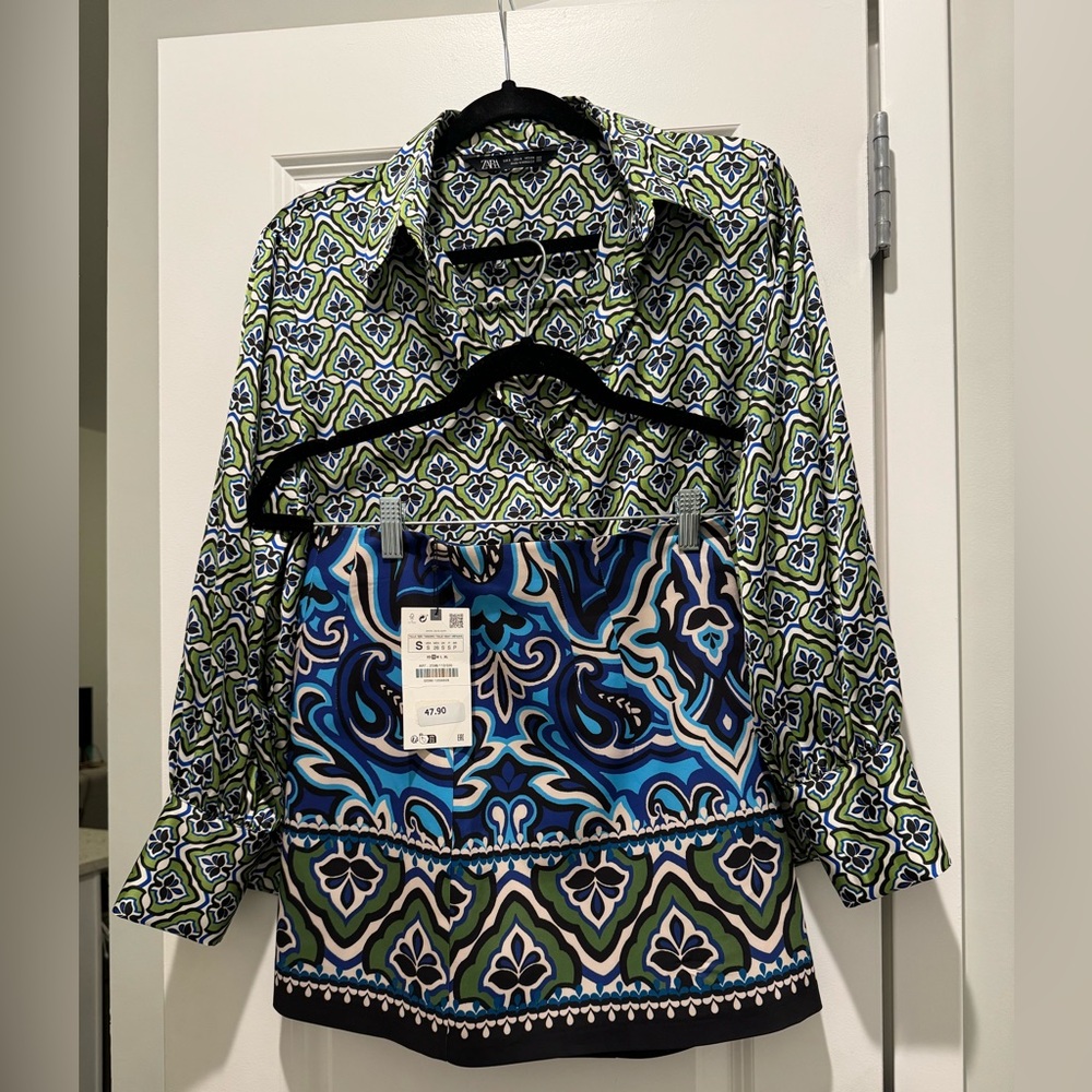 Zara 2-piece matching skirt/blouse set